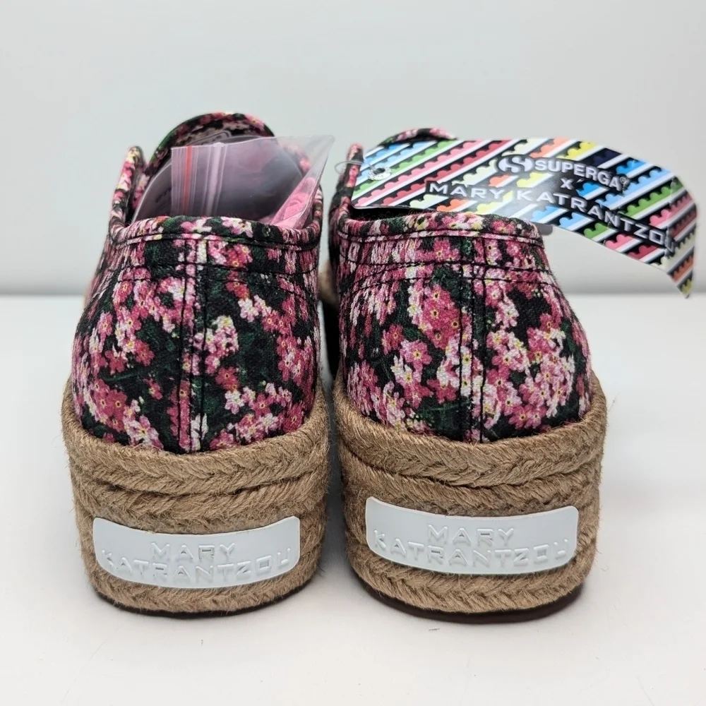 Superga X Mary Katrantzou Fantasy Flowers Platform Sneakers Espadrilles Size 6.5